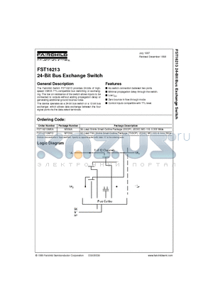 FST16213 datasheet - 24-Bit Bus Exchange Switch