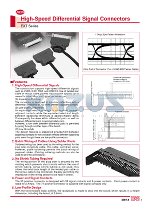 EX40T-C71S datasheet - High-Speed Differential Signal Connectors