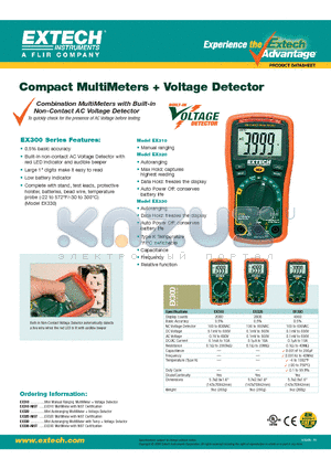 EX330 datasheet - Compact MultiMeters  Voltage Detector