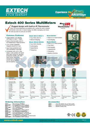 EX430-NIST datasheet - Rugged design with built-in IR Thermometer