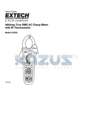 EX622 datasheet - 400Amp True RMS AC Clamp Meter with IR Thermometer