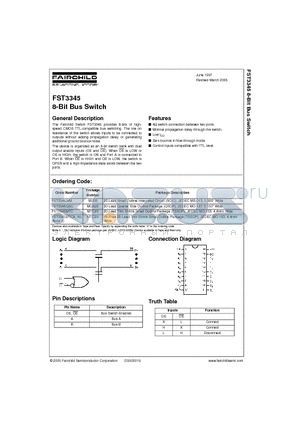 FST3345MTCX_NL datasheet - 8-Bit Bus Switch