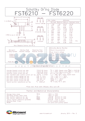 FST6210_10 datasheet - Schottky Oring Diode