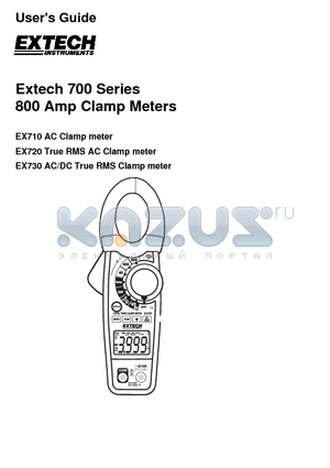 EX720 datasheet - 800 Amp Clamp Meters
