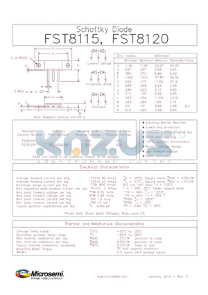 FST8115_10 datasheet - Schottky Diode