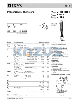 CS142-12IO8 datasheet - Phase Control Thyristors