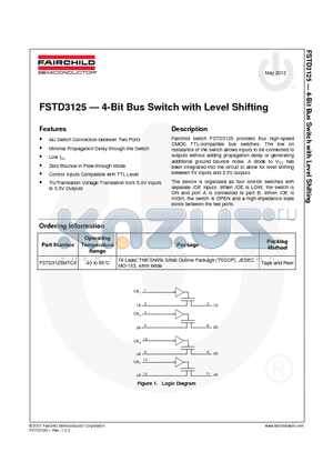 FSTD3125_12 datasheet - 4-Bit Bus Switch with Level Shifting