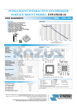 FSW150320-10 datasheet - INTELLIGENT INTERACTIVE SYNTHESIZER