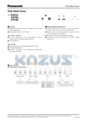 EXCML16A270U datasheet - Chip Bead Cores