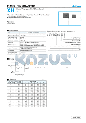 EXH2E305HR datasheet - PLASTIC FILM CAPACITORS