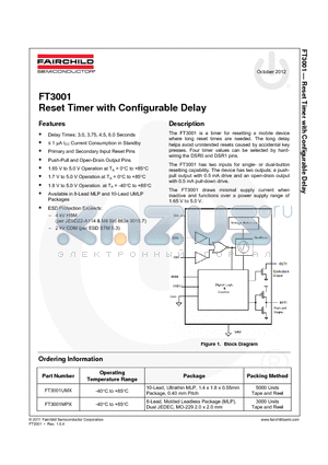 FT3001MPX datasheet - Reset Timer with Configurable Delay