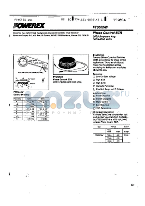 FT3000AV-80 datasheet - Phase Control SCR 3000 Amperes Avg 3000-4000 Volts