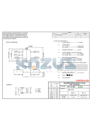 851-05-006 datasheet - EMI FILTER