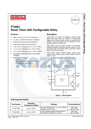 FT3001 datasheet - Reset Timer with Configurable Delay