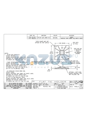 FTH-10-01 datasheet - FLAT TIE HOLDER