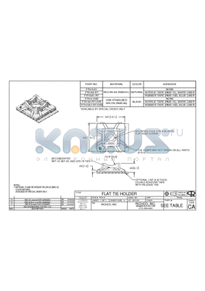 FTH-5-UVB datasheet - FLAT TIE HOLDER