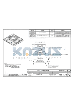 FTH-7-01 datasheet - FLAT TIE HOLDER