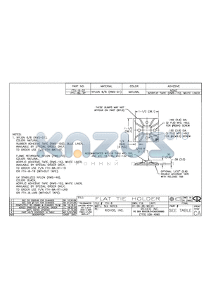 FTH-8-01 datasheet - FLAT TIE HOLDER