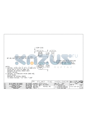 FTH-9-01 datasheet - FLAT TIE HOLDER