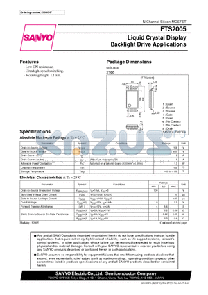 FTS2005 datasheet - Liquid Crystal Display Backlight Drive Applications