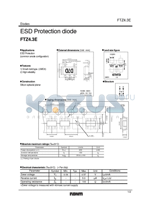 FTZ4.3E datasheet - ESD Protection diode