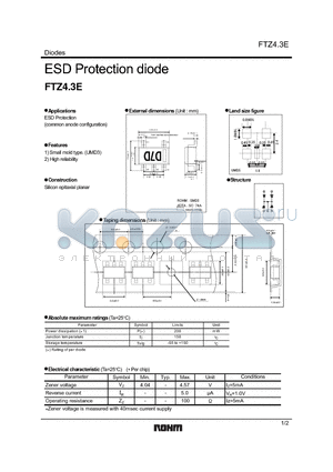 FTZ4.3E datasheet - ESD Protection diode
