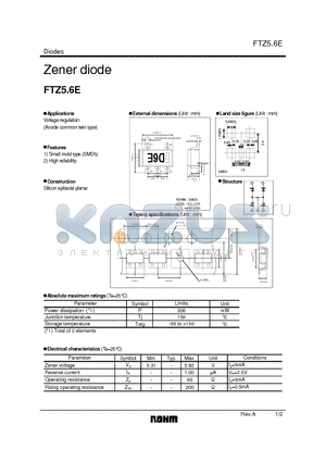 FTZ5.6E datasheet - Zener diode