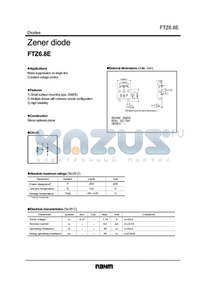 FTZ68E datasheet - Zener diode