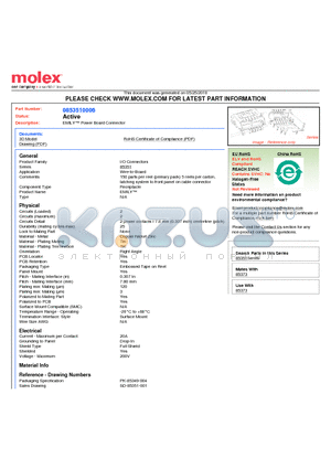 85351-0006 datasheet - EMILY Power Board Connector