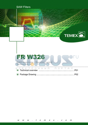 FUW326 datasheet - SAW Resonator - Remote Control