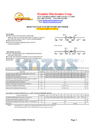 FV5M-04 datasheet - HIGH VOLTAGE FAST RECOVERY RECTIFIER