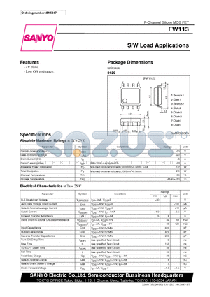 FW113 datasheet - S/W Load Applications