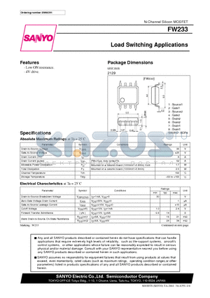 FW233 datasheet - Load Switching Applications