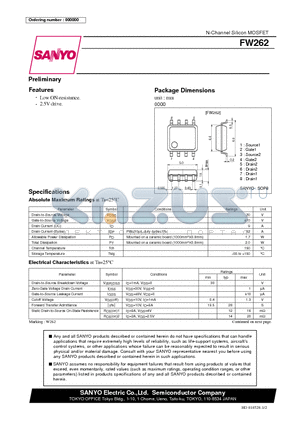 FW262 datasheet - N-Channel Silicon MOSFET