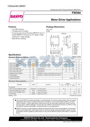 FW344 datasheet - Motor Driver Applications
