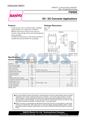 FW503 datasheet - DC / DC Converter Applications