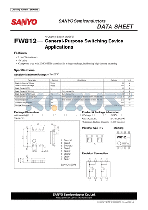 FW812 datasheet - General-Purpose Switching Device Applications