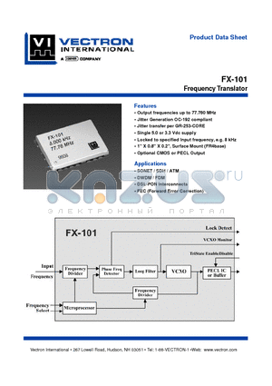 FX-101-DFC-A1P2 datasheet - Frequency Translator