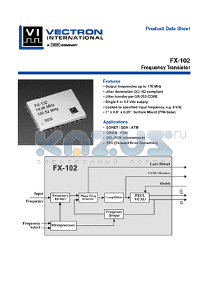 FX-102-CFF-A1C2 datasheet - Frequency Translator