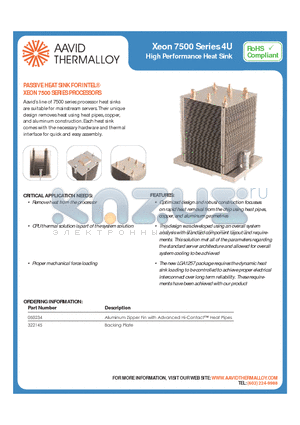 322145 datasheet - Xeon 7500 Series 4U