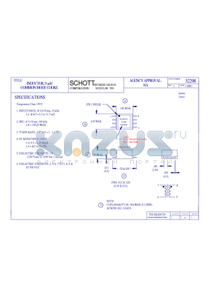 32298 datasheet - INDUCTOR, 9 mH INDUCTOR, 9 mH