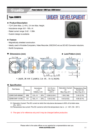 CDRR73NP-6R8MC datasheet - Power Inductor< SMD Type : CDRR Series>