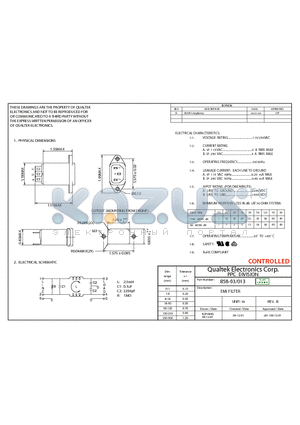 858-03-013 datasheet - EMI FILTER