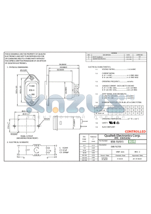 858-10015 datasheet - EMI FILTER