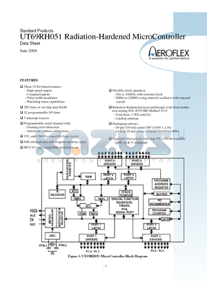 5962F9563801QQA datasheet - Radiation-Hardened MicroController