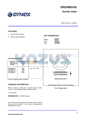 DRD3080V50 datasheet - Rectifier Diode
