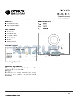 DRD420D datasheet - Rectifier Diode