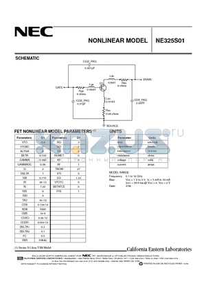 325S01 datasheet - NONLINEAR MODEL