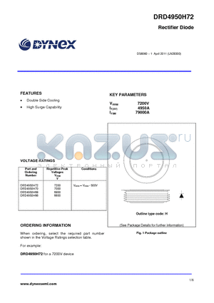 DRD4950H72 datasheet - Rectifier Diode