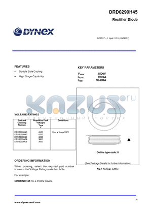 DRD6290H38 datasheet - Rectifier Diode